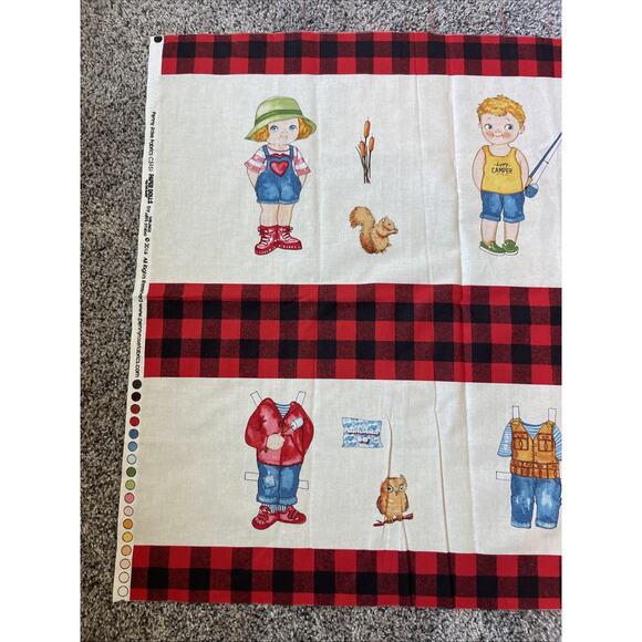 Penny Rose Fabric Panel Paper Dolls On The Road 2016 44x23 Panel - Picture 3 of 6